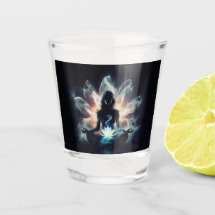 Copo De Shot Ioga Instrutor Meditação Dose Brilhante Lotus