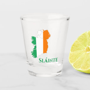 Copo De Shot Irish Flag Map Gaelic Sláinte Cheers