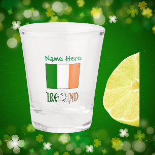 Copo De Shot Irlanda Bandeira Irlandesa Verde Personalização 