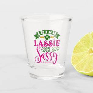Copo De Shot Irlandês Lassie Oh Tão Sassy Dia de São Patrício