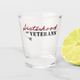 Copo De Shot Irmãs do Orgulho Militar dos Veteranos Design