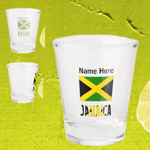 Copo De Shot Jamaica e Bandeira da Jamaica Personalizados