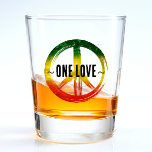 Copo De Shot Jamaica One Love Rasta Color Symme Jamaican