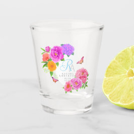 Copo De Shot Jardim Romântico de Monogramas