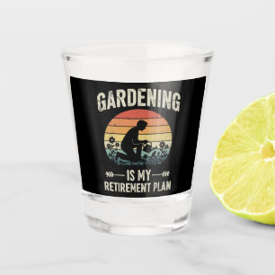 Copo De Shot Jardinagem É Meu Plano De Aposentadoria Vintage