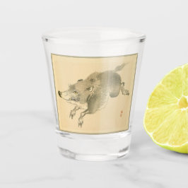 Copo De Shot Javali (Arte Japonesa) (por Kono Bairei)