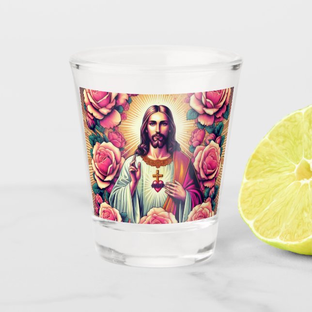 Copo De Shot Jesus atirou em óculos! (Frente)