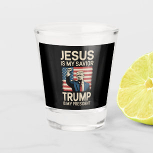 Copo De Shot Jesus É Meu Salvador Trump É Meu Presidente 47 EUA