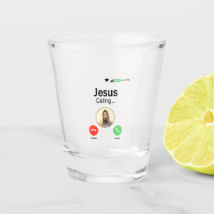 Copo De Shot Jesus Está Ligando - Religião Cristã Engraçada