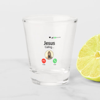 Copo De Shot Jesus Está Ligando - Religião Cristã Engraçada e P