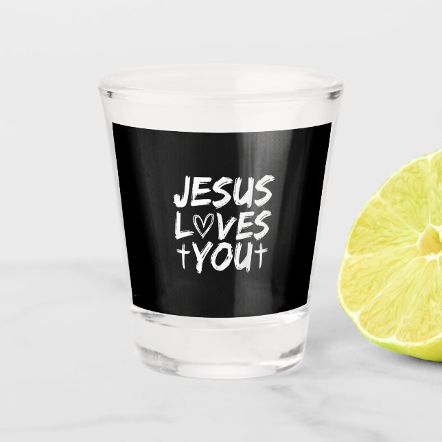 Copo De Shot Jesus te ama (Frente)
