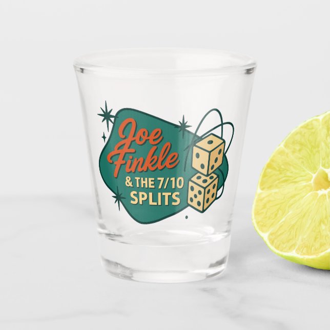 Copo De Shot Joe Finkle & The 7/10 Splits Rockin' Shot Glass (Frente)