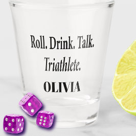 Copo De Shot Jogador de Bunco Engraçado Monogramado