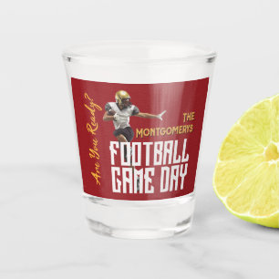 Copo De Shot Jogador de Futebol no Vermelho Game On