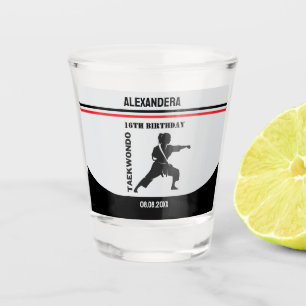 Copo De Shot Jogador Taekwondo, Presente de Aniversário, Equipe