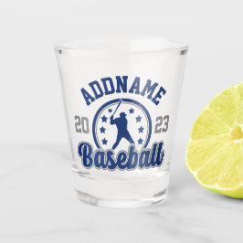 Copo De Shot Jogo Jogador da Equipe Baseball de NOME Personaliz