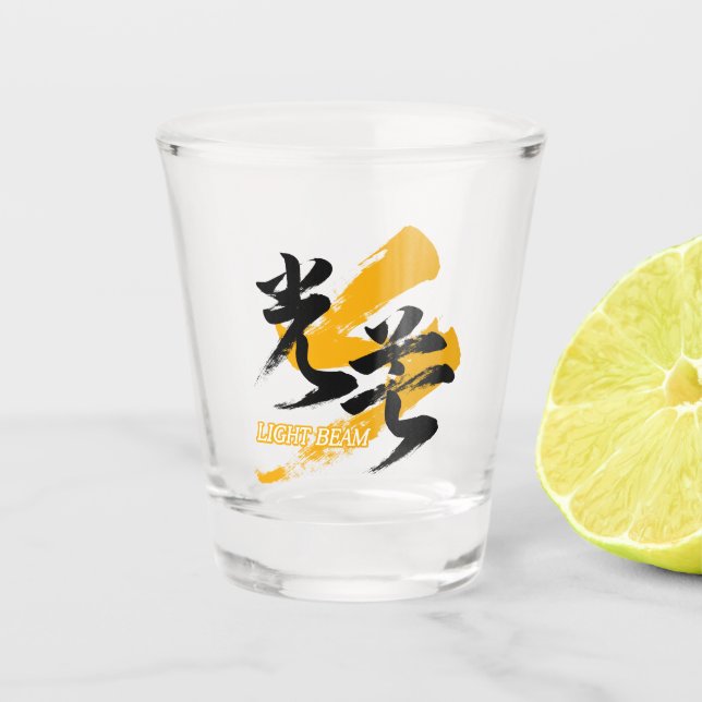 Copo De Shot Kanji Kobo/Light Beam Japanese Calligraphy (Frente)