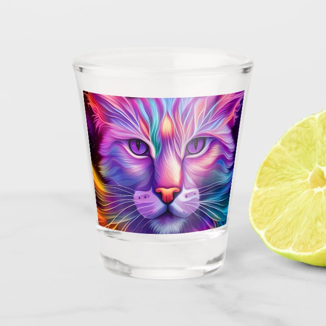 Copo De Shot Katze in Neonfarben (Frente)