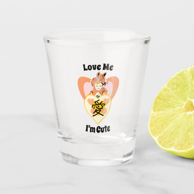 Copo De Shot Kawaii Foxy Cosplay Love Heart (Frente)