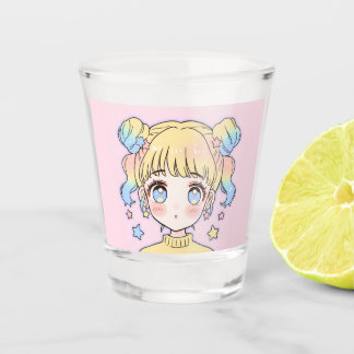 Copo De Shot Kawaii Pastel Star Girl Portrait