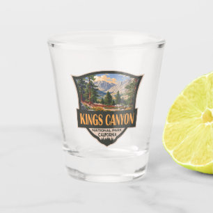 Copo De Shot Kings Canyon National Park Ilustration Retro Art