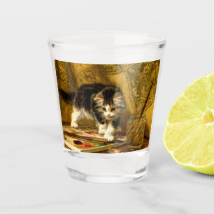 Copo De Shot Kitten com pintura e escovas