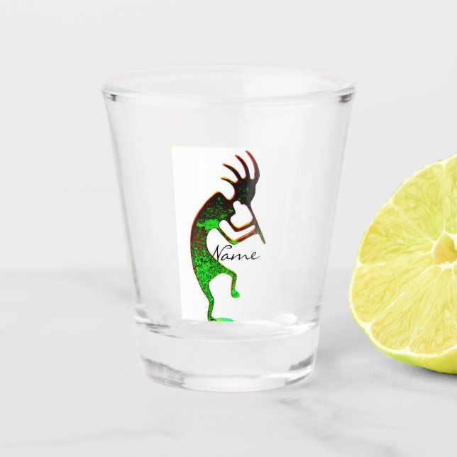 Copo De Shot Kokopelli verde Thunder_Cove (Frente)
