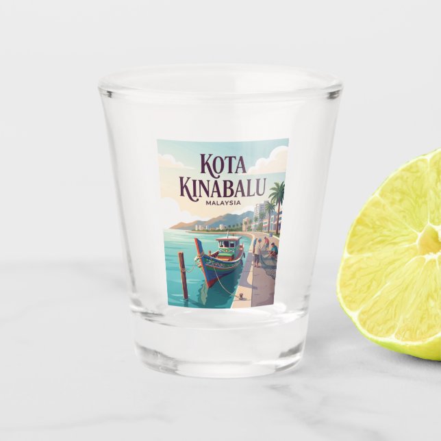 Copo De Shot Kota Kinabalu Malásia (Frente)