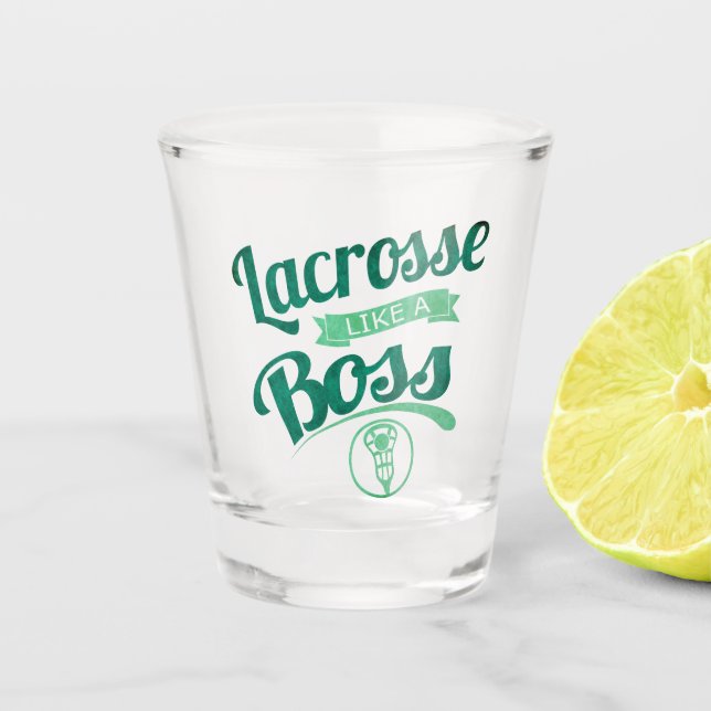 Copo De Shot Lacrosse Como Um Chefe (Frente)