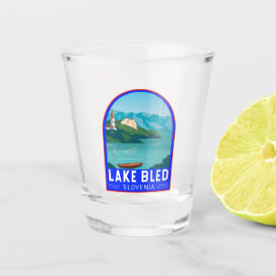 Copo De Shot Lago Bled Eslovênia Viagem Retro Viagem Art Vintag