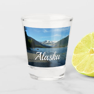 Copo De Shot Lago Mendenhall, na paisagem de Juneau Alaska