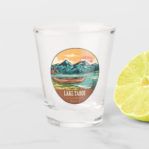 Copo De Shot Lago Tahoe Barco de Pesca Emblem