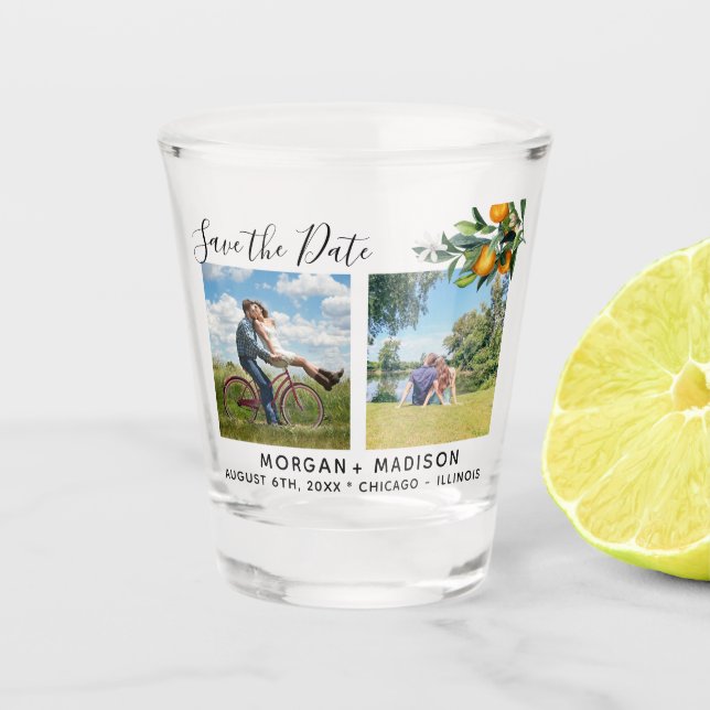 Copo De Shot Laranjas múltiplas salvam a data (Frente)