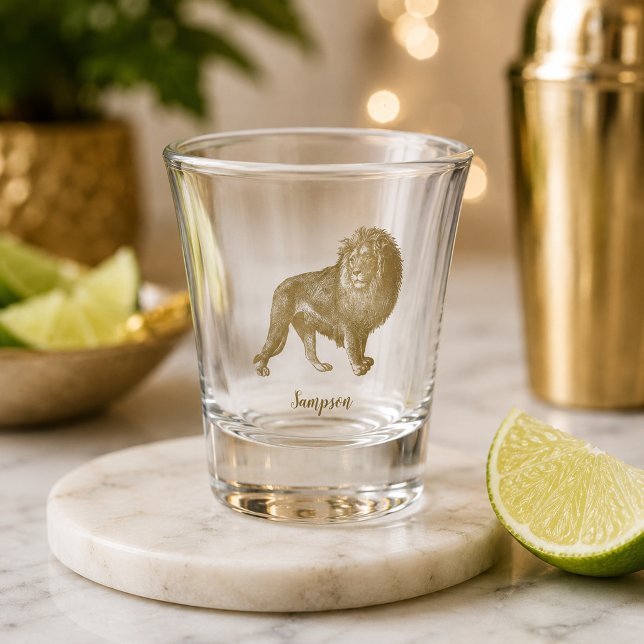 Copo De Shot Leão Deslumbrante (Criador carregado)