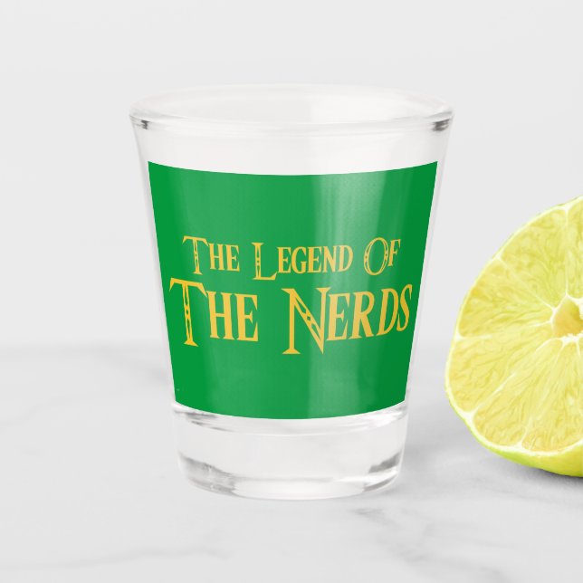 Copo De Shot Legenda De Nerd De Óculos Fotografados (Frente)