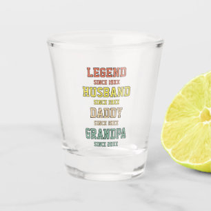 Copo De Shot Legenda Retro Personalizada Avô Pai Marido