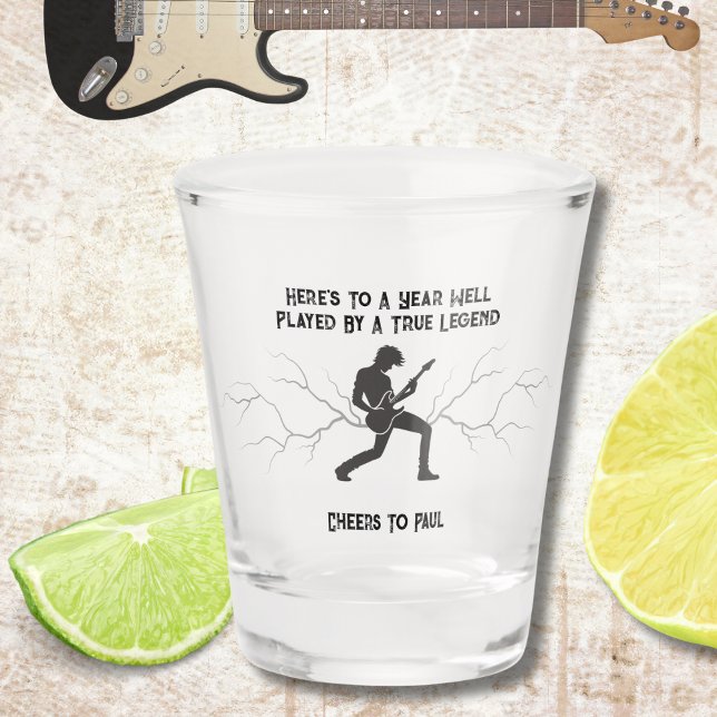 Copo De Shot Legendário Músico de Aniversário de Rockstar (Raise a toast to a Legend! Great for a high-quality keepsake and party favor)