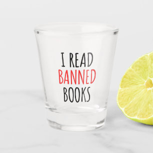 Copo De Shot Leio Livros Banidos Engraçado Citação