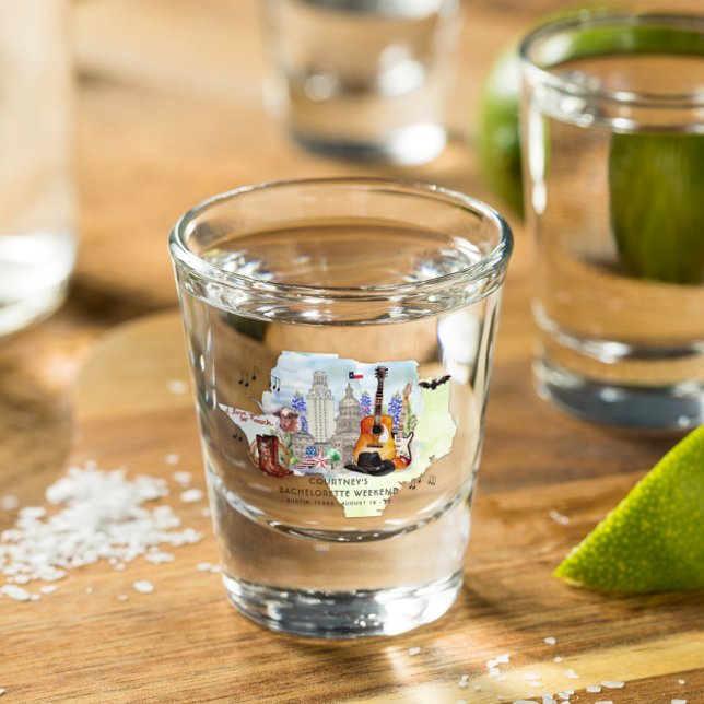 Copo De Shot Lembrancinha de Fim de Semana da Noiva | Austin, T (Criador carregado)