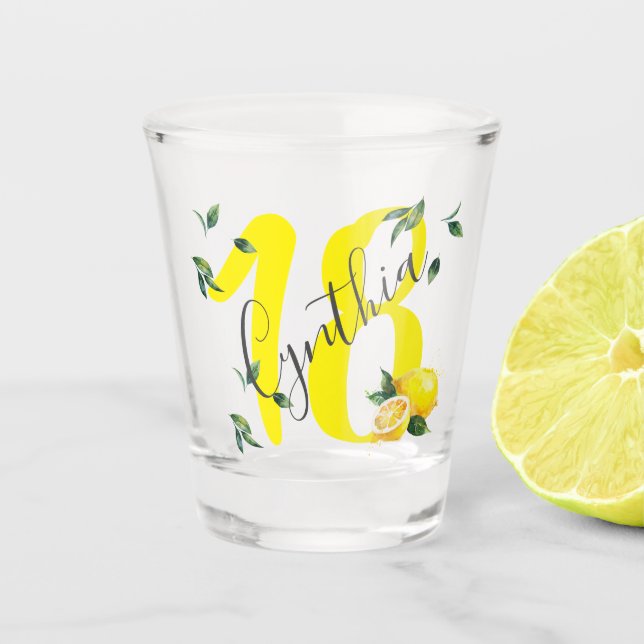 Copo De Shot Lemon Birthday Gift | 18.o | 21ruas | 40.o | 50.o  (Frente)