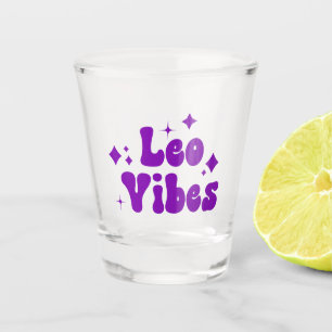 Copo De Shot Leo Vibes Zodiac Astrologia Roxo Estrelas Atiradas