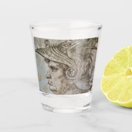 Copo De Shot Leonardo's Helmeted Warrior Shot Glass