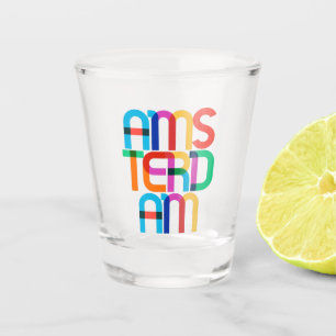 Copo De Shot Letras de Pop de Arte de Amesterdã nos Países Ba