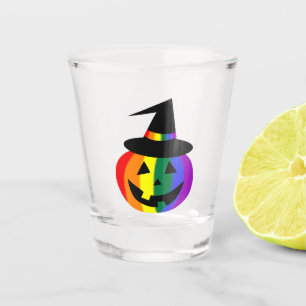 Copo De Shot LGBT+ Óculos Fotografados Jack-O'-Lanterna