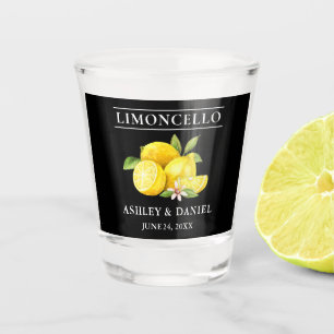 Copo De Shot Limões de Aquarela Negra-Limoncello
