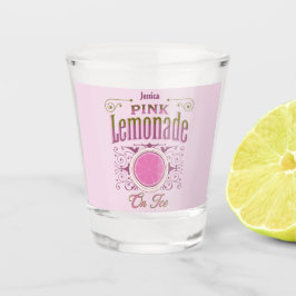Copo De Shot Limonada Cor-De-Rosa, Doce Vintage, Em Nome Do Gel