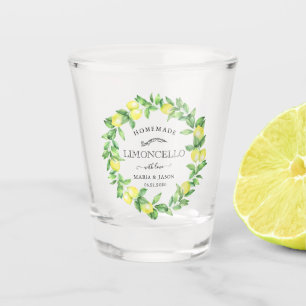 Copo De Shot Limoncello Greenery Personalizado Favor do Monogra