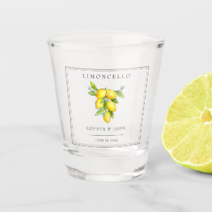 Copo De Shot Limoncello Watercolor Lemons Favor do casamento