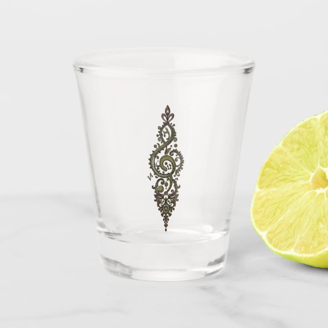 Copo De Shot Limpeza de ornamentado (Frente)