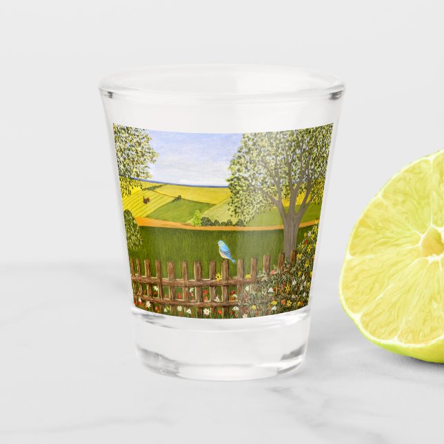 Copo De Shot Linda visão branca (Frente)